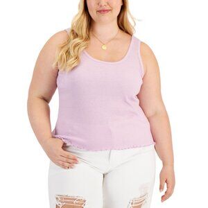 Eminent Trendy Plus Size Cropped Tank Top Pink Size 1X B4HP